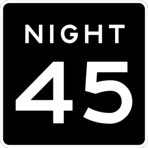 R2-3P Night Speed Limit (Plaque) Sign