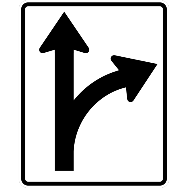 R3-6R Optional Movement Lane Control Symbol Right Arrow Sign