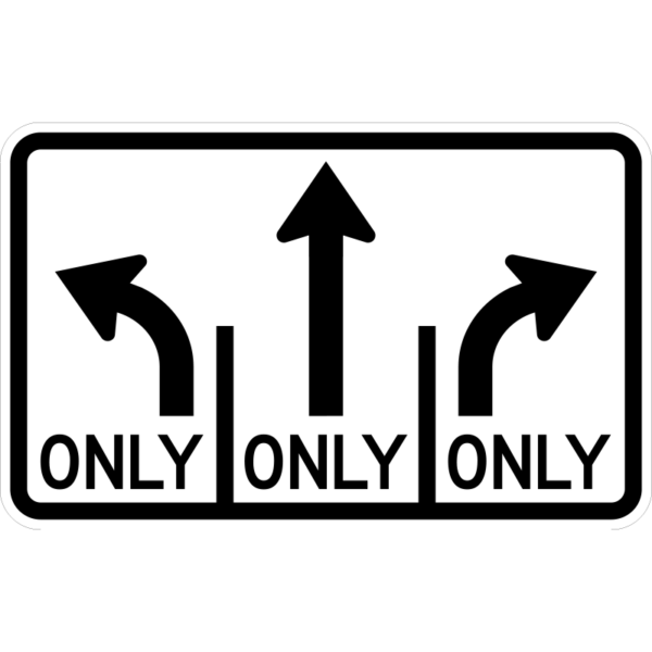 R3-8b Advance Intersection Lane Control Symbol Sign