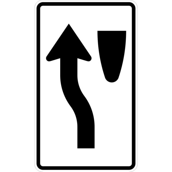 R4-8c Narrow Keep Left Symbol Sign