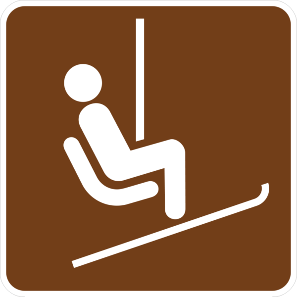 RS-105 Chair Lift-Ski Lift Symbol Sign