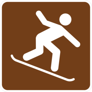 RS-127 Snowboarding Symbol Sign