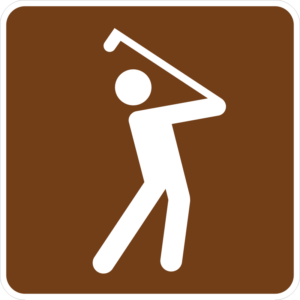 RS-128 Golfing Symbol Sign