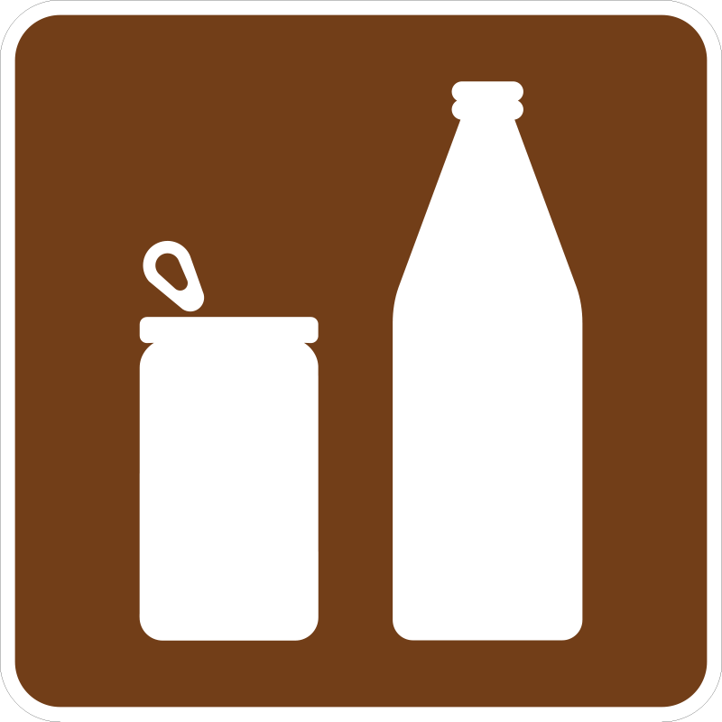 Cans Or Bottles Symbol Sign (RS-101) | Sign Maven