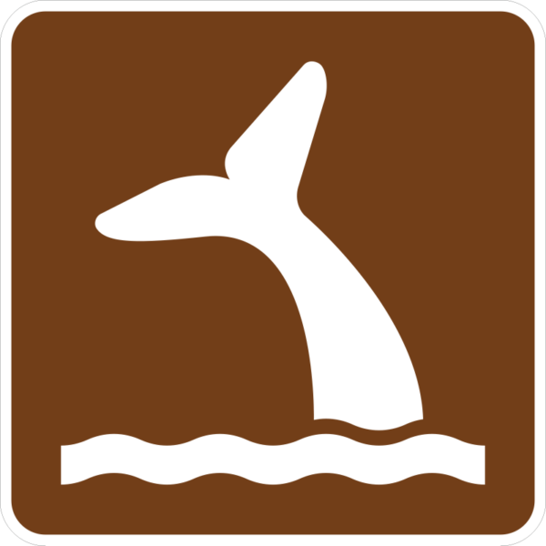 RS-107 Whale Viewing Symbol Sign