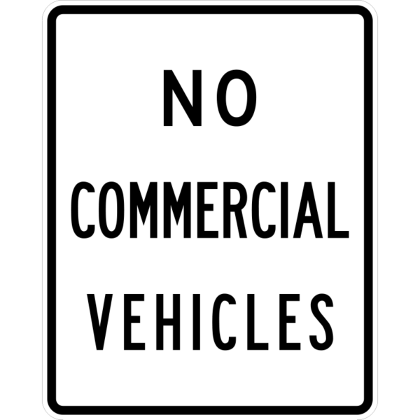 R5-4 No Commercial Vehicles Sign