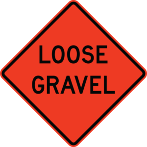 W8-7 Loose Gravel Construction Sign