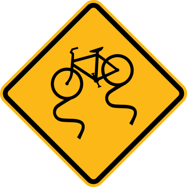 W8-10 Bicycle Surface Condition Symbol Sign