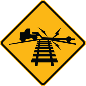 W10-5 Low Ground Clearance Railroad Crossing Symbol Sign