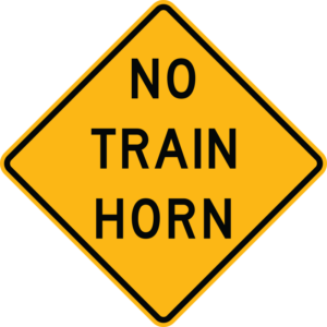 W10-9 No Train Horn Sign