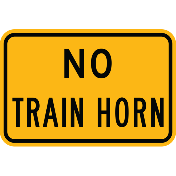 W10-9P No Train Horn Plaque Sign