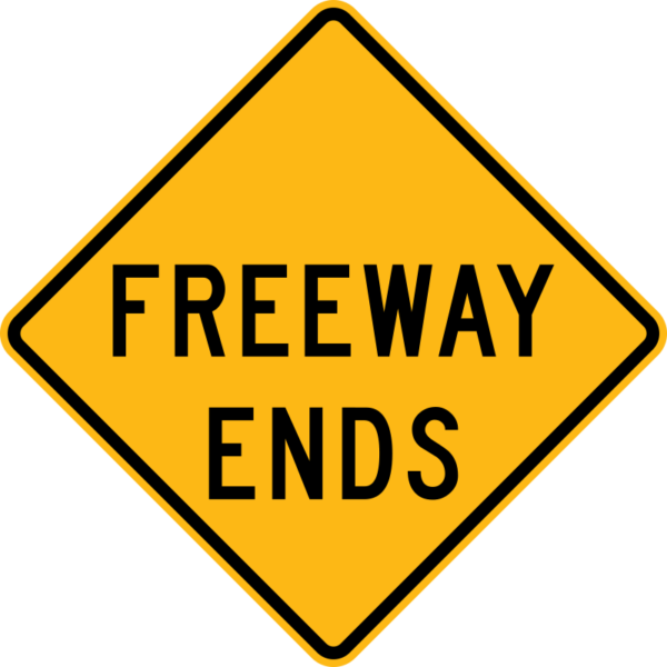 W19-3 Freeway Ends Sign