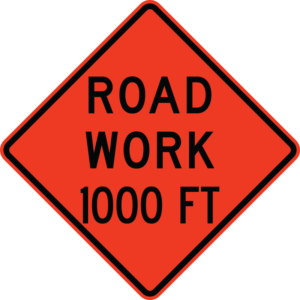 W20-1 Road Work 1000 Ft Sign