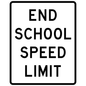 S5-3 End School Speed Limit Sign