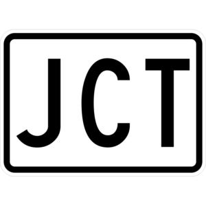 M2-1 Junction Auxiliary (Black) Sign