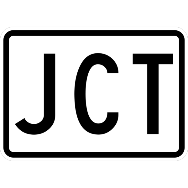 M2-1 Junction Auxiliary (Black) Sign