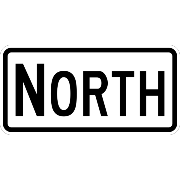 M3-1 Cardinal Direction North Sign