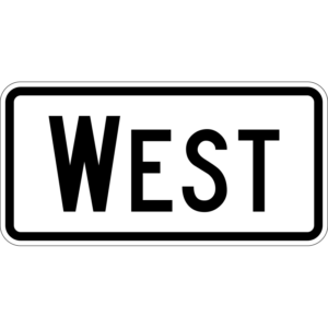 M3-4 Cardinal Direction West Sign