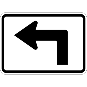 M5-1L Advance Turn Arrow Auxiliary Left Sign