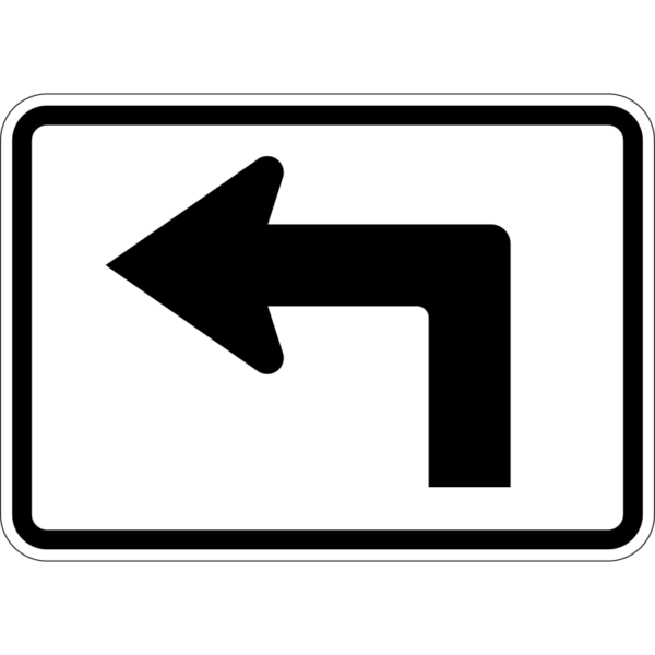 M5-1L Advance Turn Arrow Auxiliary Left Sign | Sign Maven