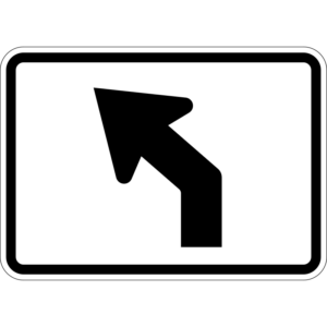 M5-2L Advance Turn Arrow Auxiliary Up Left Sign