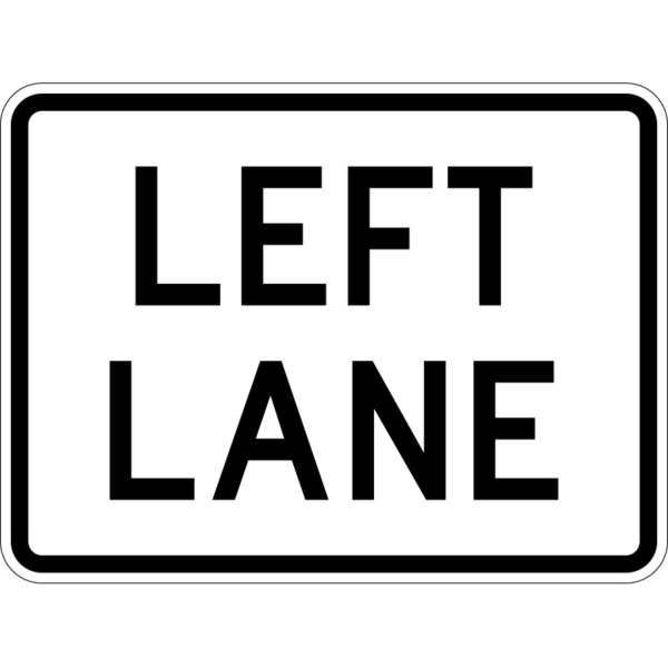 M5-4 Left Lane Sign