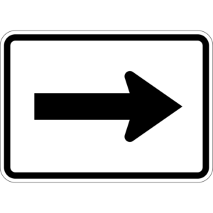 M6-1R Directional Arrow Auxiliary Right Sign