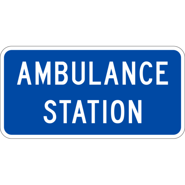 D9-13bP Ambulance Station Sign