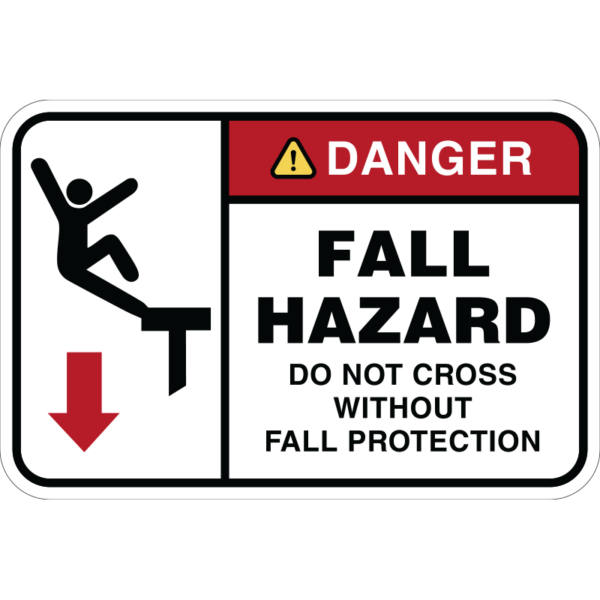 Danger Fall Hazard Sign