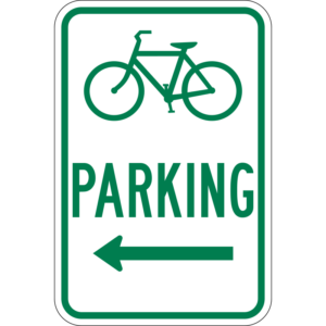 D4-3L Bicycle Parking Left Arrow Sign