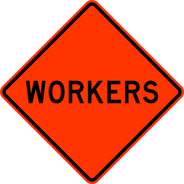 W21-1a Workers Construction Sign