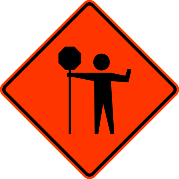 CW23-2 Be Prepared To Stop Symbol Construction Sign