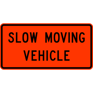 W21-4 Slow Moving Vehicle Construction Sign