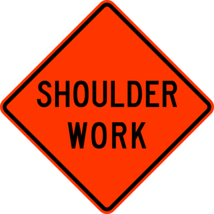 W21-5 Shoulder Work Construction Sign