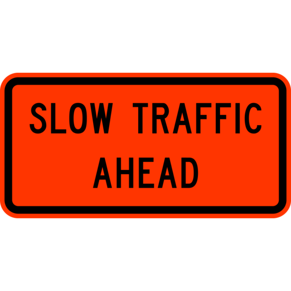 W23-1 Slow Traffic Ahead Construction Sign