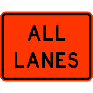 W24-1cP All Lanes Construction Sign