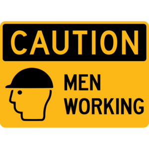 Caution Men Working with Symbol Sign