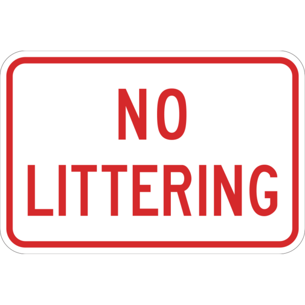 No Littering Sign