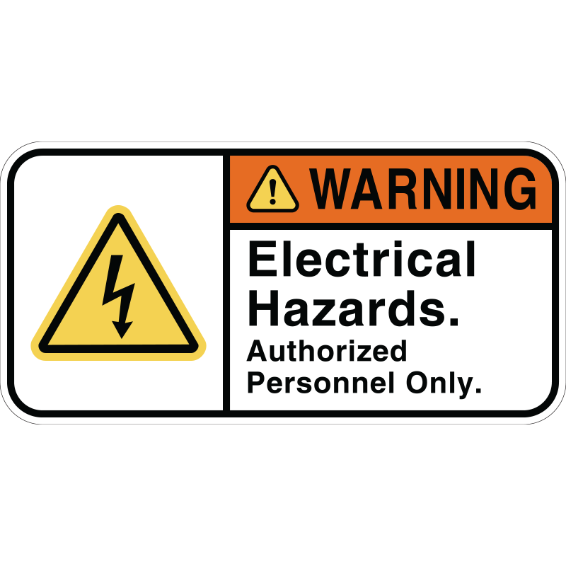 Warning Electrical Hazards Authorized Personnel Only Sign | Sign Maven