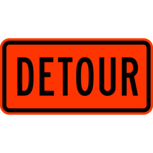 M4-8 Detour Construction Sign