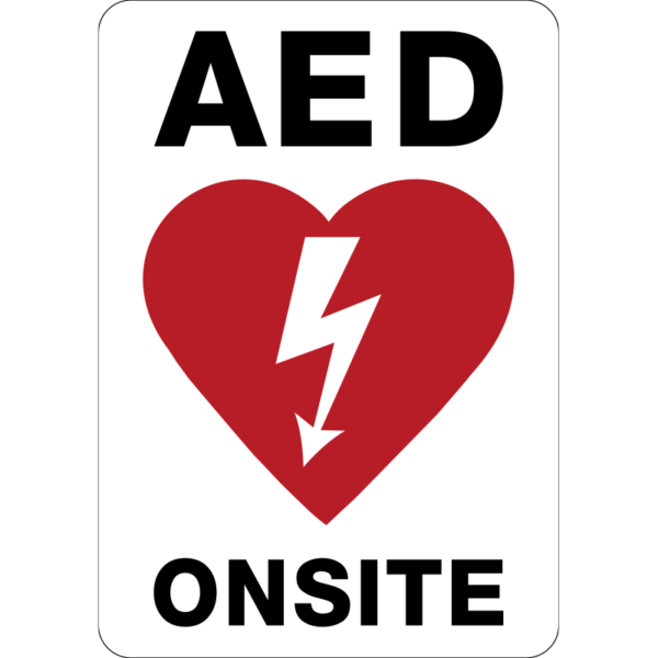 AED Heart Symbol Onsite Sign