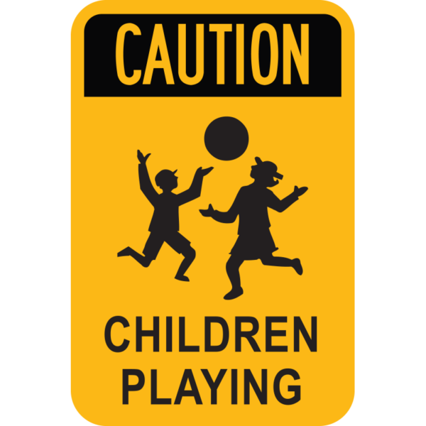 Caution Children Playing Sign