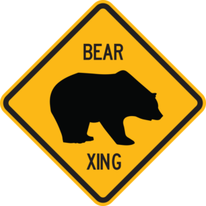 Bear XING Sign