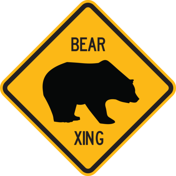 Bear XING Sign