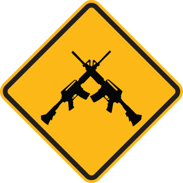 Guns Warning Sign | Sign Maven