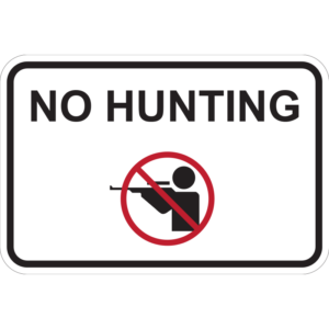 No Hunting Stick Figure Sign