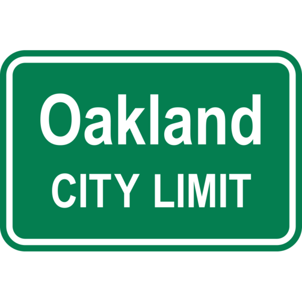 Oakland City Limit Sign | Sign Maven