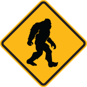 Sasquatch Street Sign