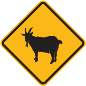 Goat Warning Sign