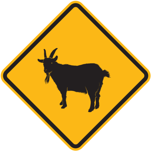 Goat Warning Sign